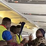 (Video) Woman kicked out of aircraft for insulting air hostess Woman Kicked Out Of Aircraft