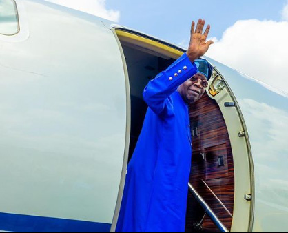 Bola Tinubu Departs For Europe