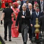 Elegantly dressed Nigerian woman, stands out at King Charles coronation Elegantly Nigerian Woman
