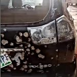 (Video) Anambra security forces curbs suspected kidnappers Bullet Ridden Car