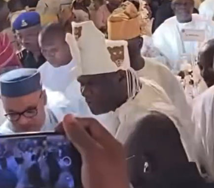 Oni Of Ife At Davido Traditional Wedding