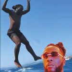 (Video) Teni Reacts: See national treasure dey jump inside ocean Burna Boy jumped off boat